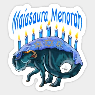 TWD Holidinos: Maiasaura Menorah (Text) Sticker